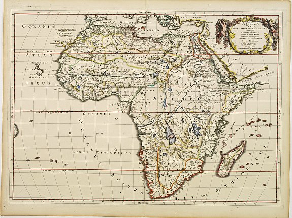 SANSON,N./ MARIETTE,P., Africa Vetus., antique map, old maps