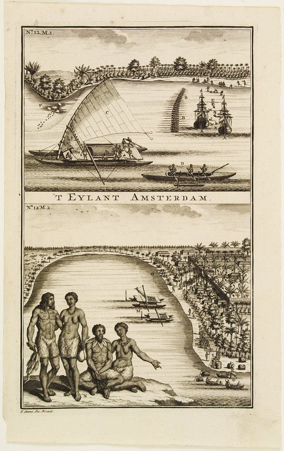 VALENTIJN,F., 'T EYLANT AMSTERDAM., antique map, old maps