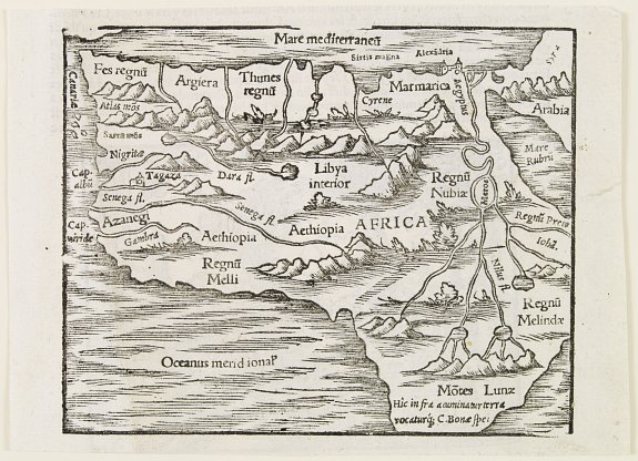 MÜNSTER,S., Africa., antique map, old maps