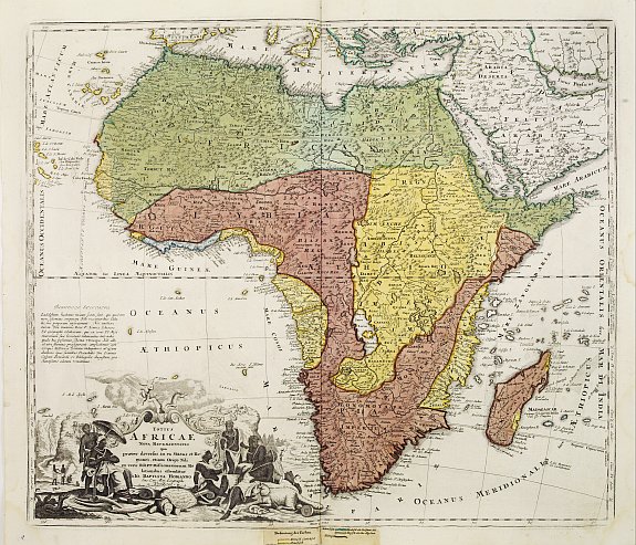 HOMANN,J.B., Totius Africae nova repraesentatio.., antique map, old maps