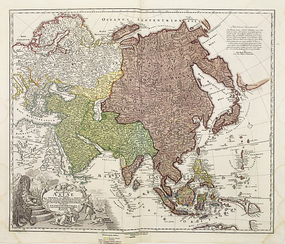 HOMANN,J.B., Recentissima Asiae Delineatio.., antique map, old maps
