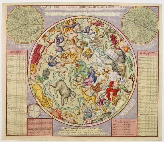ALLARD,C., PLANISPHAERII COELESTIS HEMISPHAERIUM SEPTENTRIONALE?, antique map, old maps