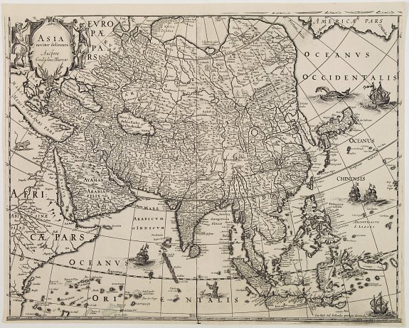 BLAEU,W., Asia noviter delineata., antique map, old maps