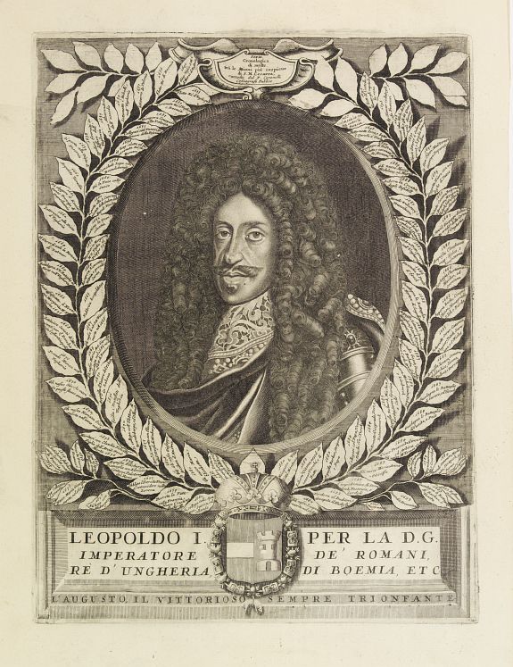 CORONELLI, V.M., Leopoldo I. per la D.G. Imperatore de Romani, re d'Ungheria, di Boemia, Etc., antique map, old maps