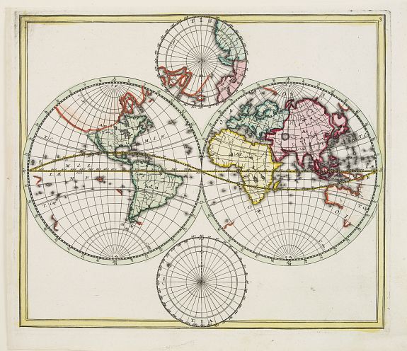 HOMANN, J.B., World map., antique map, old maps