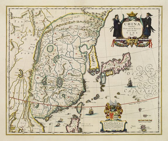 BLAEU,W. & J., China Veteribus Sinarum Regio nunc Incolis Tame dicta., antique map, old maps