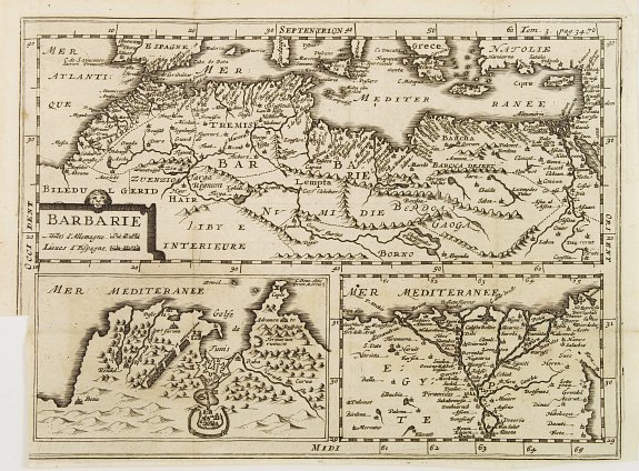 MARTINEAU DU PLESSIS., BARBARIE., antique map, old maps