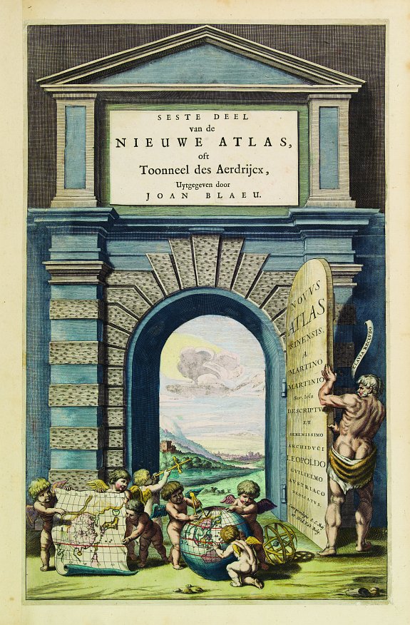 MARTINI,M./ BLAEU,J., Title page : Novus Atlas Sinensis.., antique map, old maps