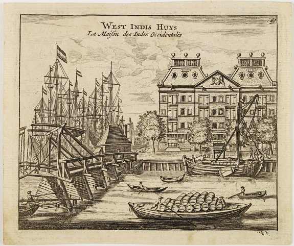ANONYMOUS, West Indis Huys - La Maison des Indes Occidentales., antique map, old maps