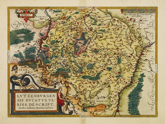 ORTELIUS, A.,  Lutzenburgensis Ducatus veriss descript., antique map, old maps
