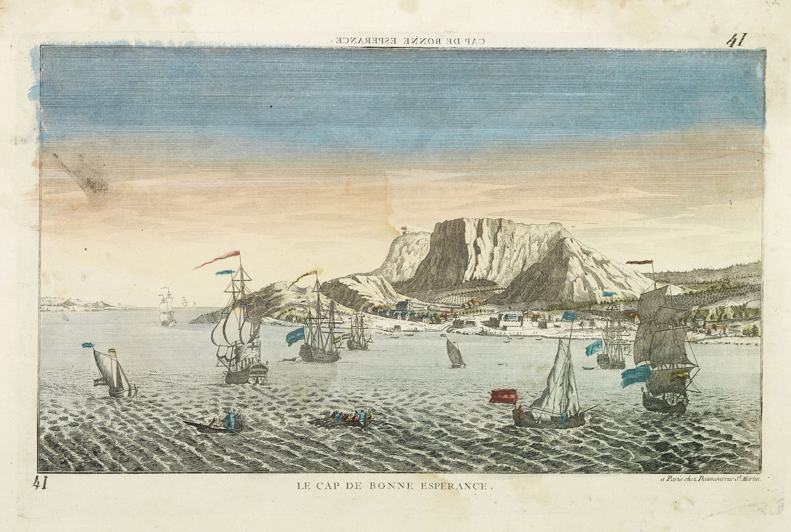 DAUMONT, LE CAP DE BONNE ESPERANCE., antique map, old maps