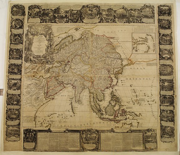 NOLLIN, J.-B., (Wall map) L'Asie Dressée sur les Nouvelles Observations.., antique map, old maps