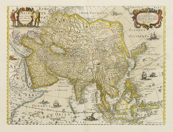 HONDIUS,H., Asia recens summa cura delineata. Auct. Henr. Hondio., antique map, old maps