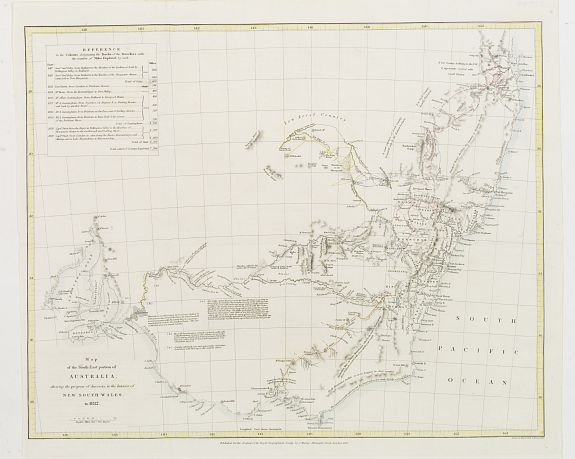 MURRAY,J., Map of the South East portion of Australia.., antique map, old maps