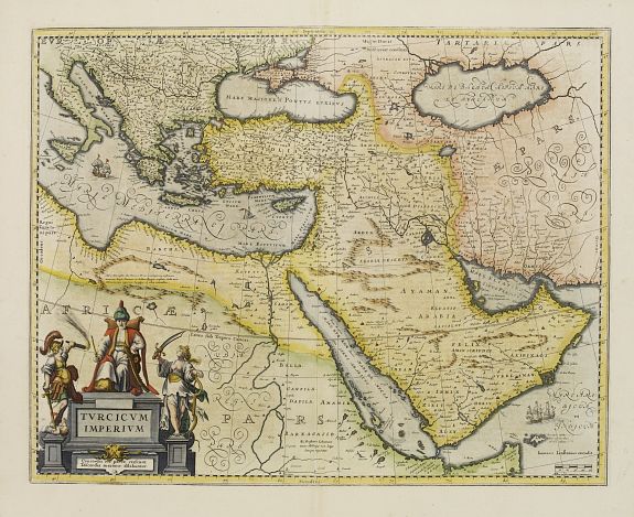 JANSONIUS,J., Turcicum Imperium., antique map, old maps
