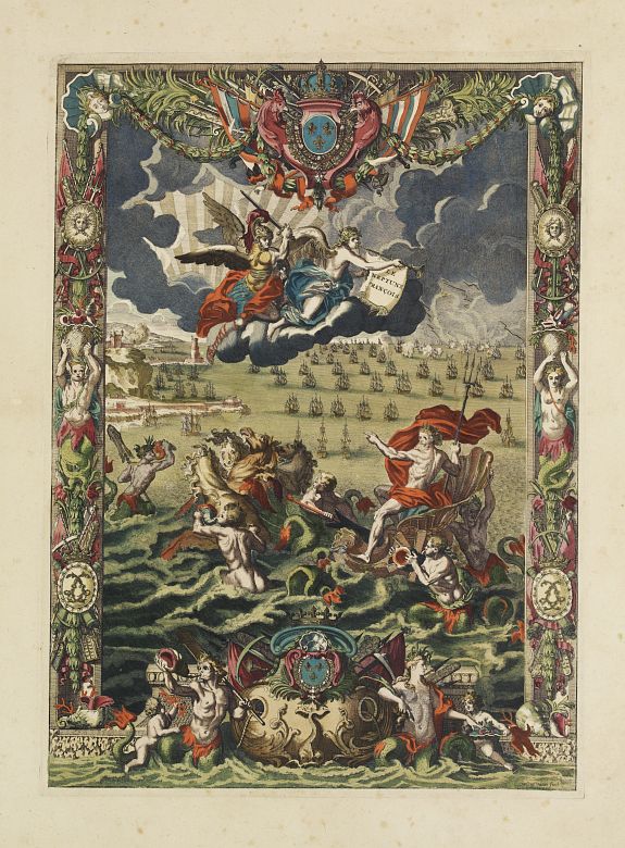 VIANEN, J.van, Frontispiece : Le Neptune François., antique map, old maps
