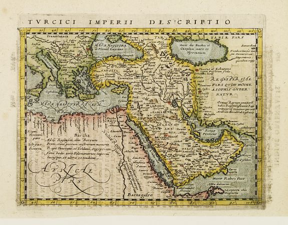 MAGINI,G.A./ PORRO,G., Turcici Imperii Descriptio., antique map, old maps