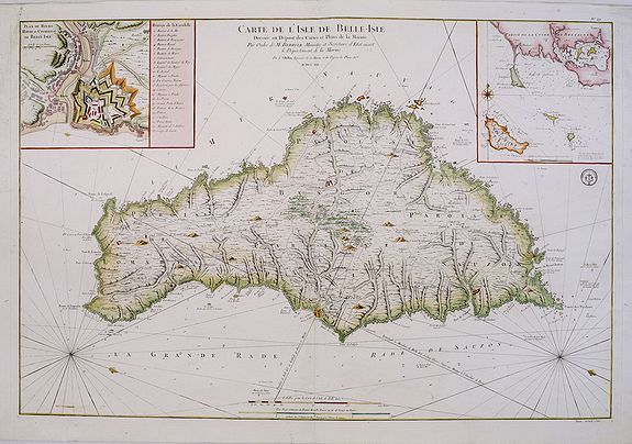 BELLIN, J.N.,  Carte De L'Isle De Belle-Isle.., antique map, old maps