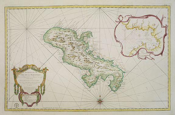 BELLIN, J.N.,  Carte R�duite De L'Isle De La Martinique.., antique map, old maps