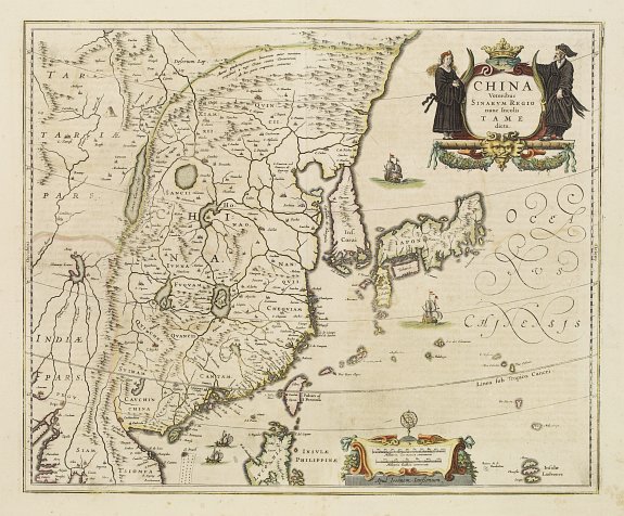 JANSSONIUS,J., China Veteribus Sinarum Regio., antique map, old maps
