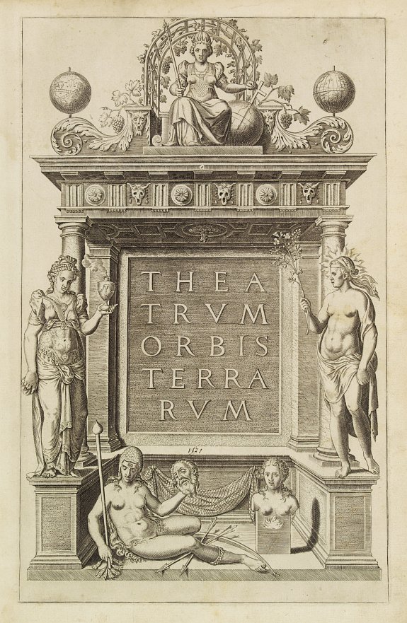 ORTELIUS,A.,  [Title page] Theatrum Orbis Terrarum., antique map, old maps
