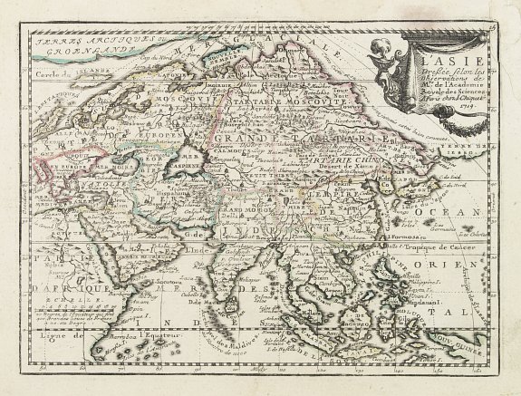 CHIQUET, J., L' Asie Dressée Selon les Observations de Mrs. De l' Academie Royale des Sciences.., antique map, old maps