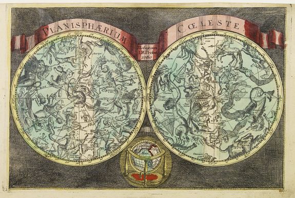 PROBST,J.M., Planisphaerium Coeleste. Verlegt von I.M.Probst., antique map, old maps