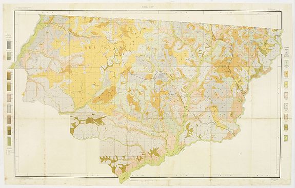 U.S. DEPT. OF ARGICULTURE, Soil map - Florida, Gadsden County sheet., antique map, old maps