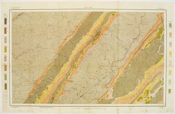 U.S. DEPT. OF ARGICULTURE, Soil map - Alabama, Fort Payne sheet., antique map, old maps