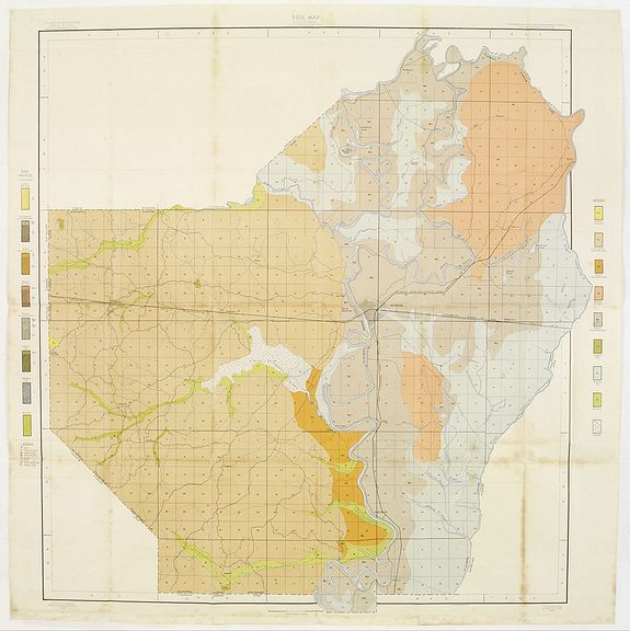 U.S. DEPT. OF ARGICULTURE, Soil map - Louisiana, Ouachita sheet., antique map, old maps