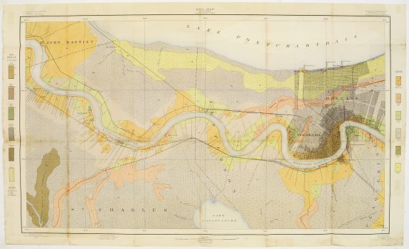 U.S. DEPT. OF ARGICULTURE, Louisiana, New Orleans sheet., antique map, old maps