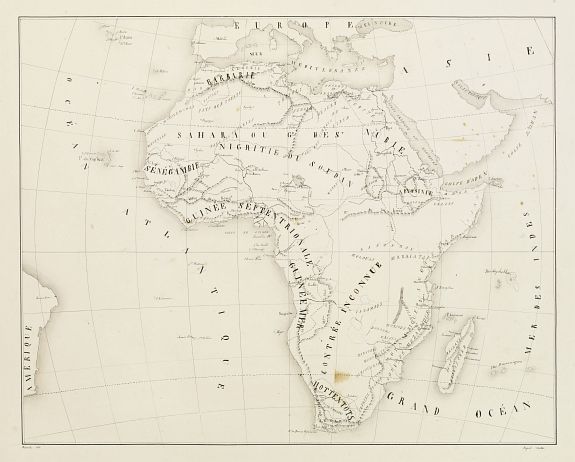 PEIGNE, V.,  [Untitled Map of Africa], antique map, old maps