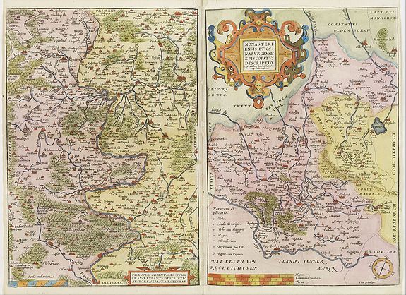 ORTELIUS,A./ GALLE,T.,  Franciae orientalis../  Monasteriensis et osnaburgensis.., antique map, old maps