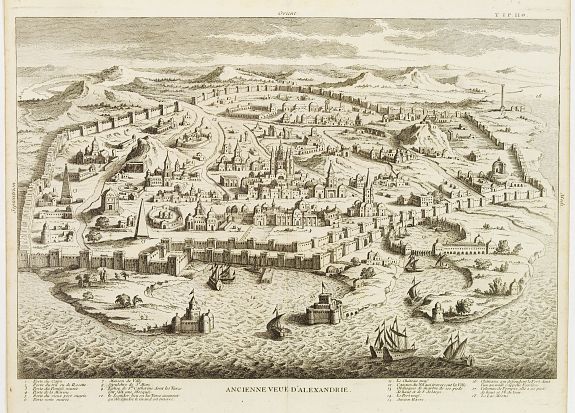 CALMET, Ancienne Veue D'Alexandrie., antique map, old maps