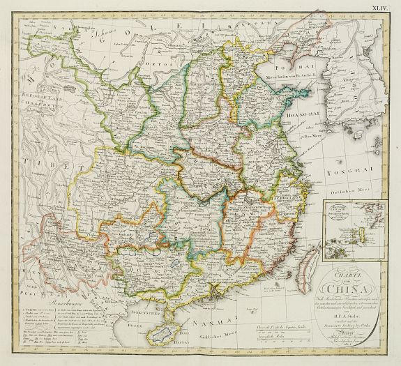 GEOGRAPH. INSTITUTS, Charte von China.., antique map, old maps