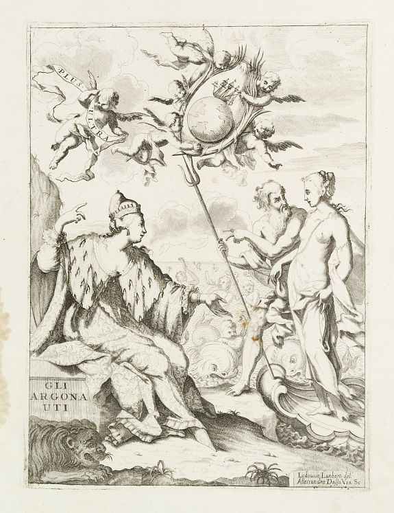 DALLA VIA, A.,  [Title page] Gli Argonauti., antique map, old maps