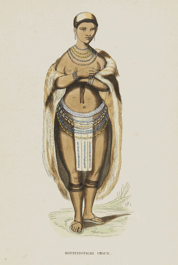 ANONYMOUS, Hottentot Vrouw., antique map, old maps