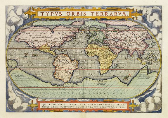 ORTELIUS,A., Typus Orbis Terrarum., antique map, old maps