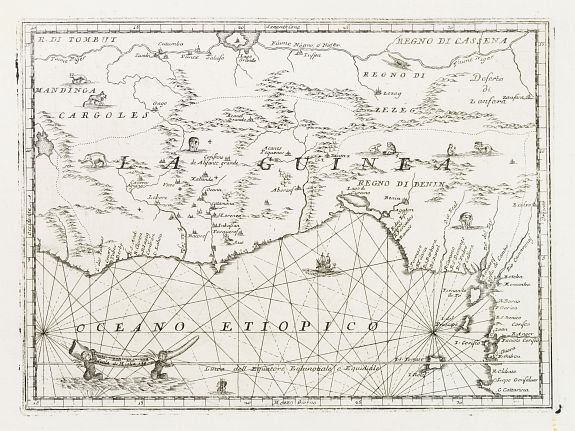 CORONELLI,V.M., [Untitled: La Guinea]., antique map, old maps