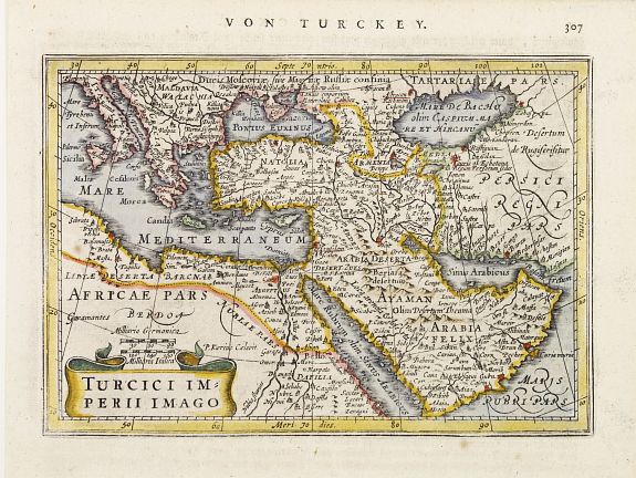 JANSSONIUS,J., Turcici Imperii Imago., antique map, old maps