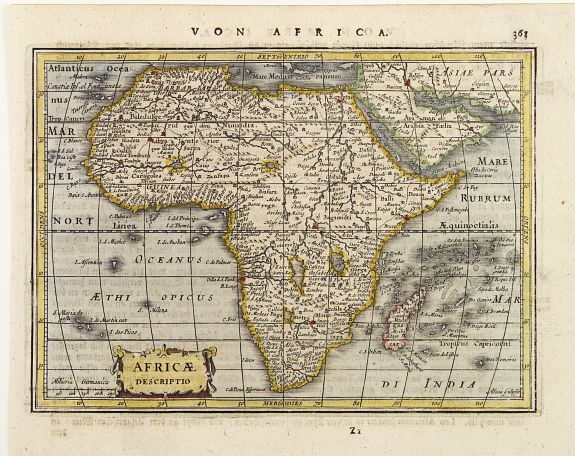 JANSSONIUS,J., Africae Descriptio., antique map, old maps