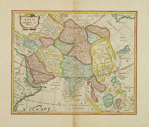 BUNONIS, J., Asia Antiqua et Nova., antique map, old maps