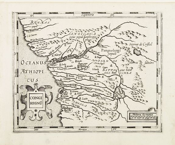 HONDIUS, J., Congi regnu., antique map, old maps
