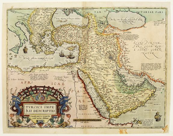 ORTELIUS,A., Turcici Imperii Descriptio., antique map, old maps