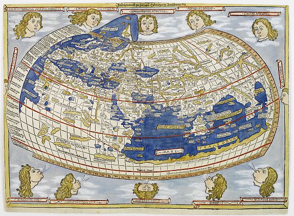 PTOLEMY,C., [Untitled world map] 'Insculptum est per Iohanne Schnitzer de Artmsheim' ], antique map, old maps