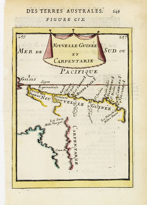 MALLET,A.M., Nouvelle Guinée et Carpentarie., antique map, old maps