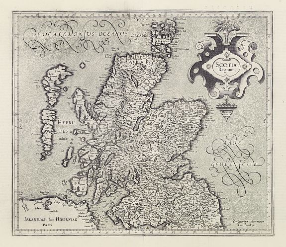 MERCATOR,G./ HONDIUS,J., Scotia Regnum., antique map, old maps