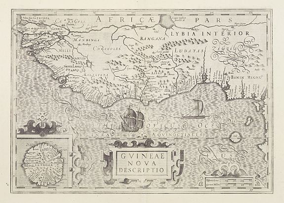 MERCATOR,G./ HONDIUS,J., Guineae Nova Descriptio., antique map, old maps
