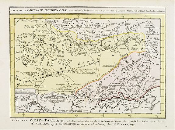 HARREVELT, E.van/ CHANGUION, D.J., Carte de la Tartarie Occidentale., antique map, old maps