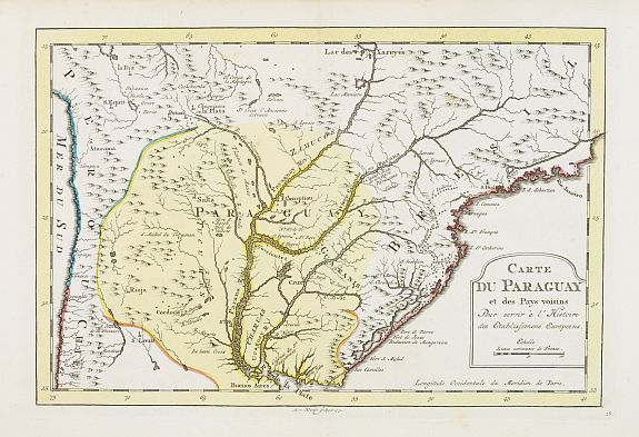 HARREVELT,E.van/ CHANGUION,D.J.,  Carte du Paraguay et des Pays voisins.., antique map, old maps